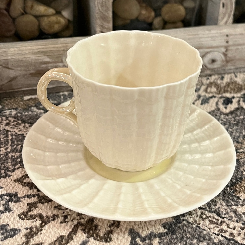Belleek Limpet Cup and Saucer Set